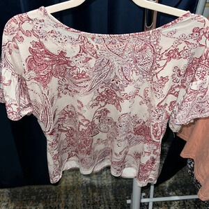 LAVISH Pink Paisley Top